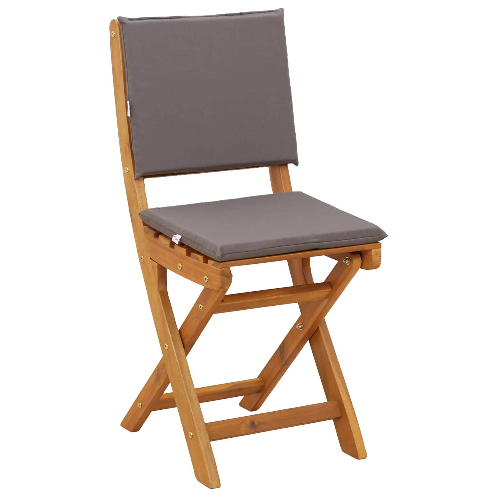 vidaXL Außen Bistro-Stühle mit Kissen 6 pcs Dunkelgrau 38 x 46 x 85 cm