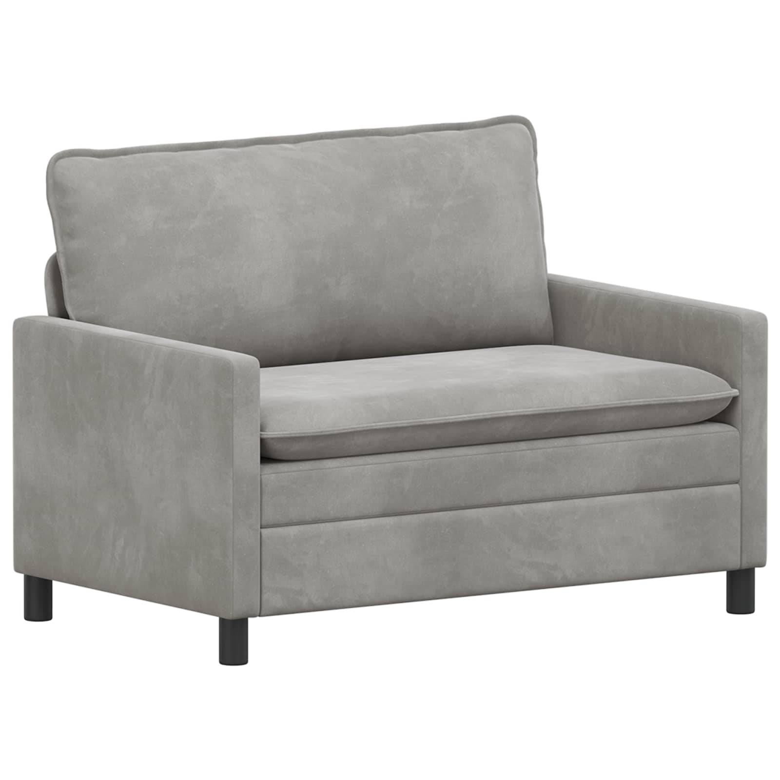 vidaXL Sofa Hellgrau 126 x 81 x 87,5 cm Samt