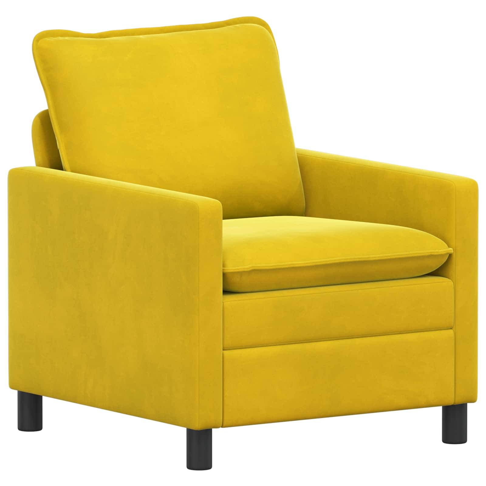 vidaXL Sofa Set 2 pcs Gelb Samt