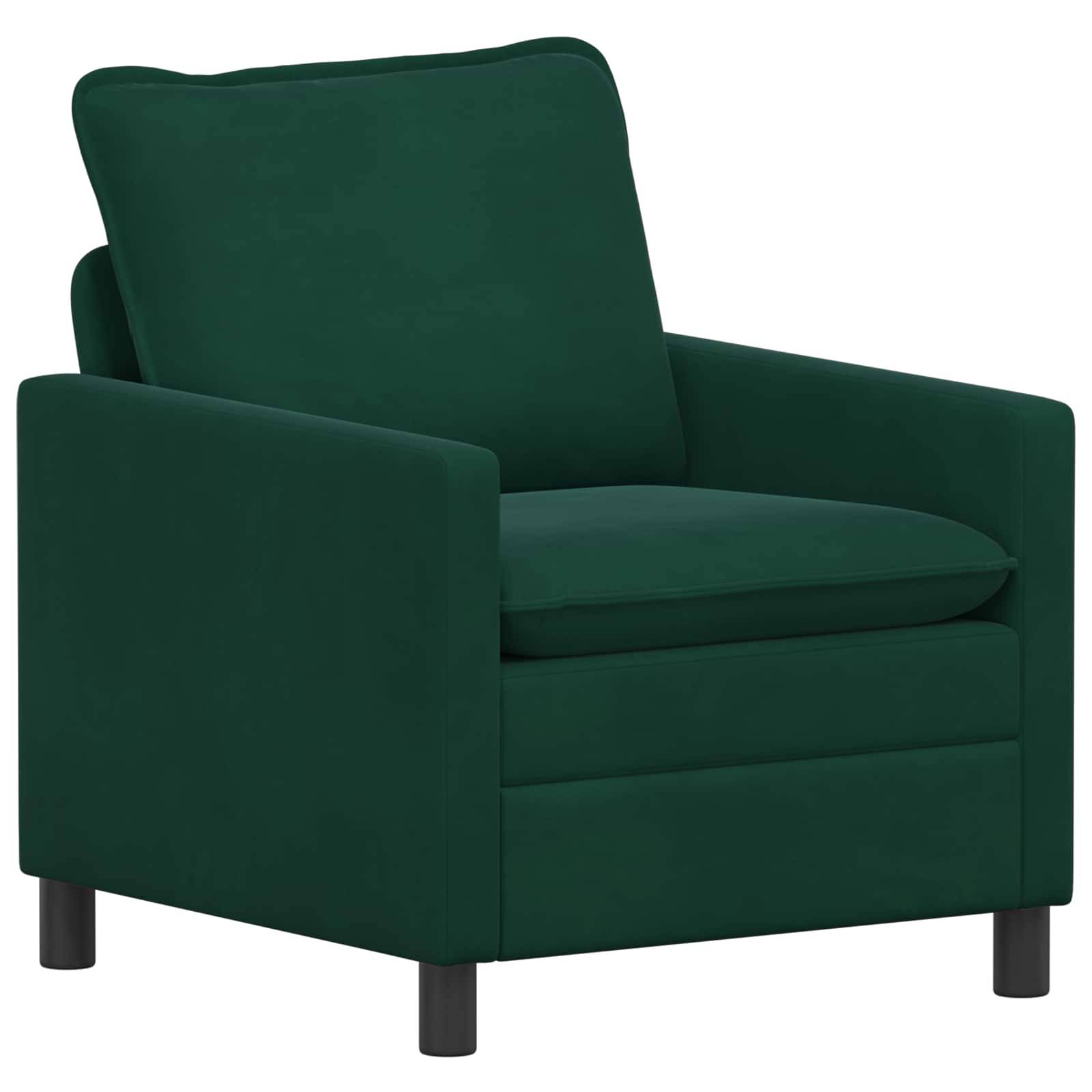 vidaXL Sofa Set 2 pcs Dunkelgrün Samt