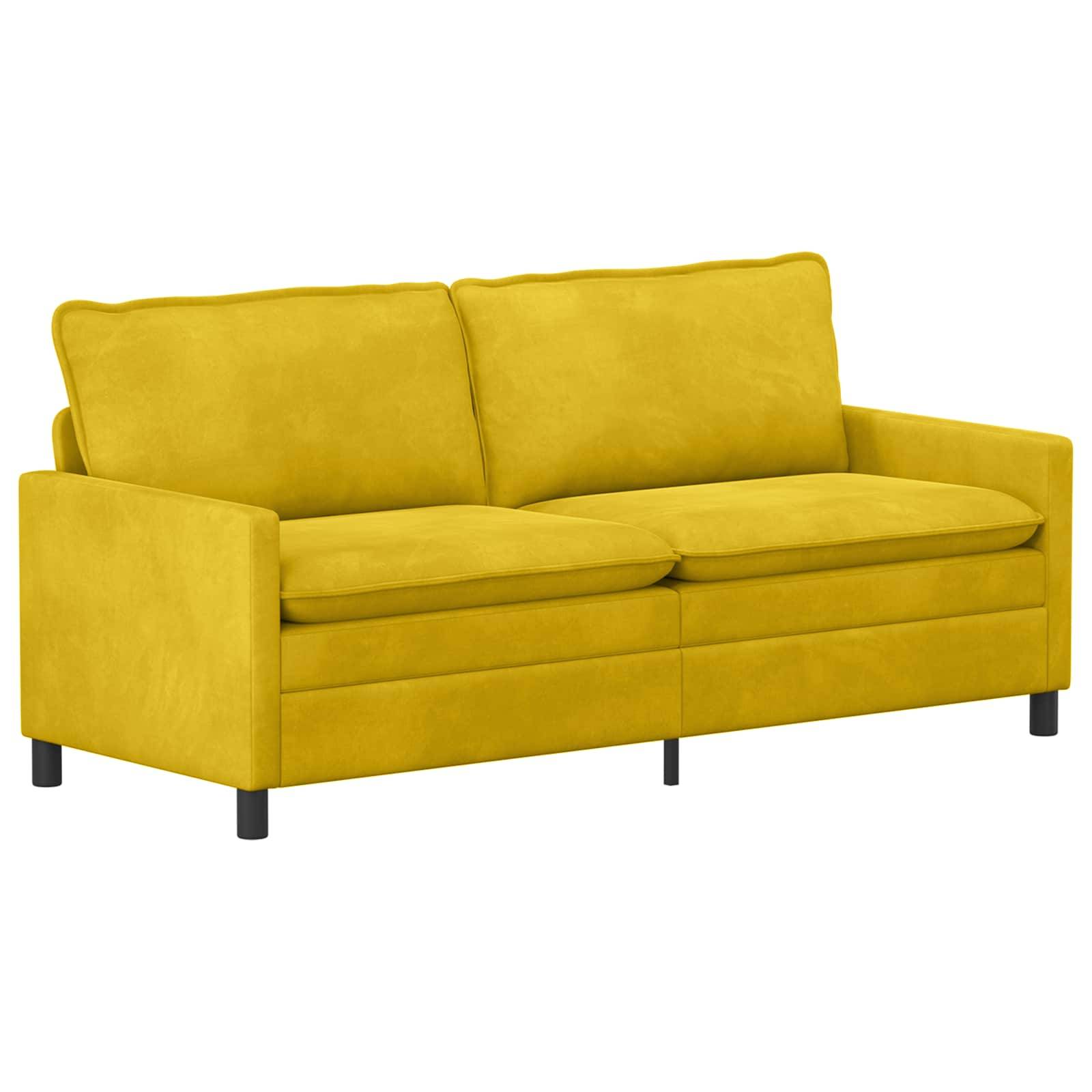 vidaXL Sofa Set 2 pcs Gelb Samt
