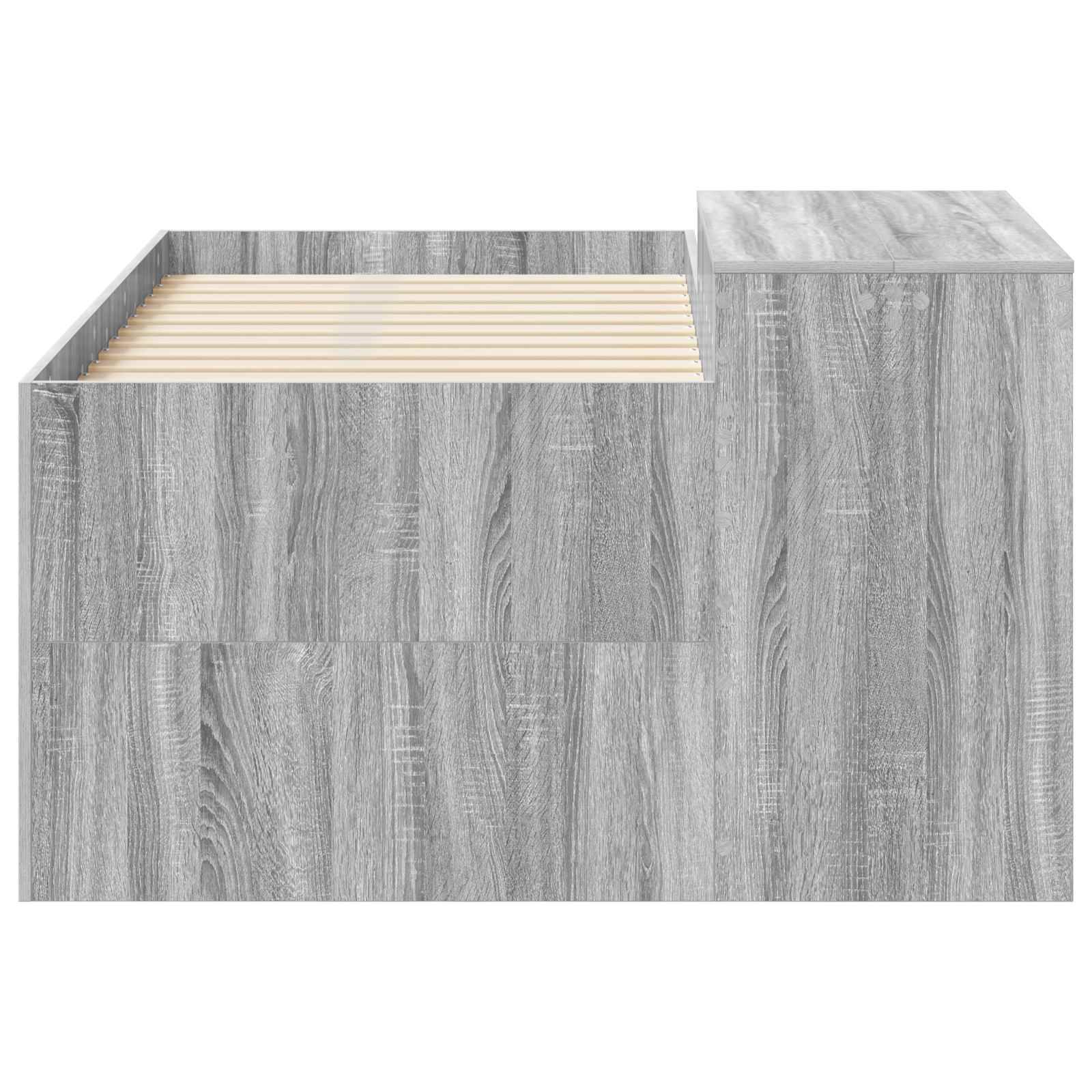 vidaXL Bettgestell mit Schreibtisch 2 pcs Kunsthandwerk Eiche