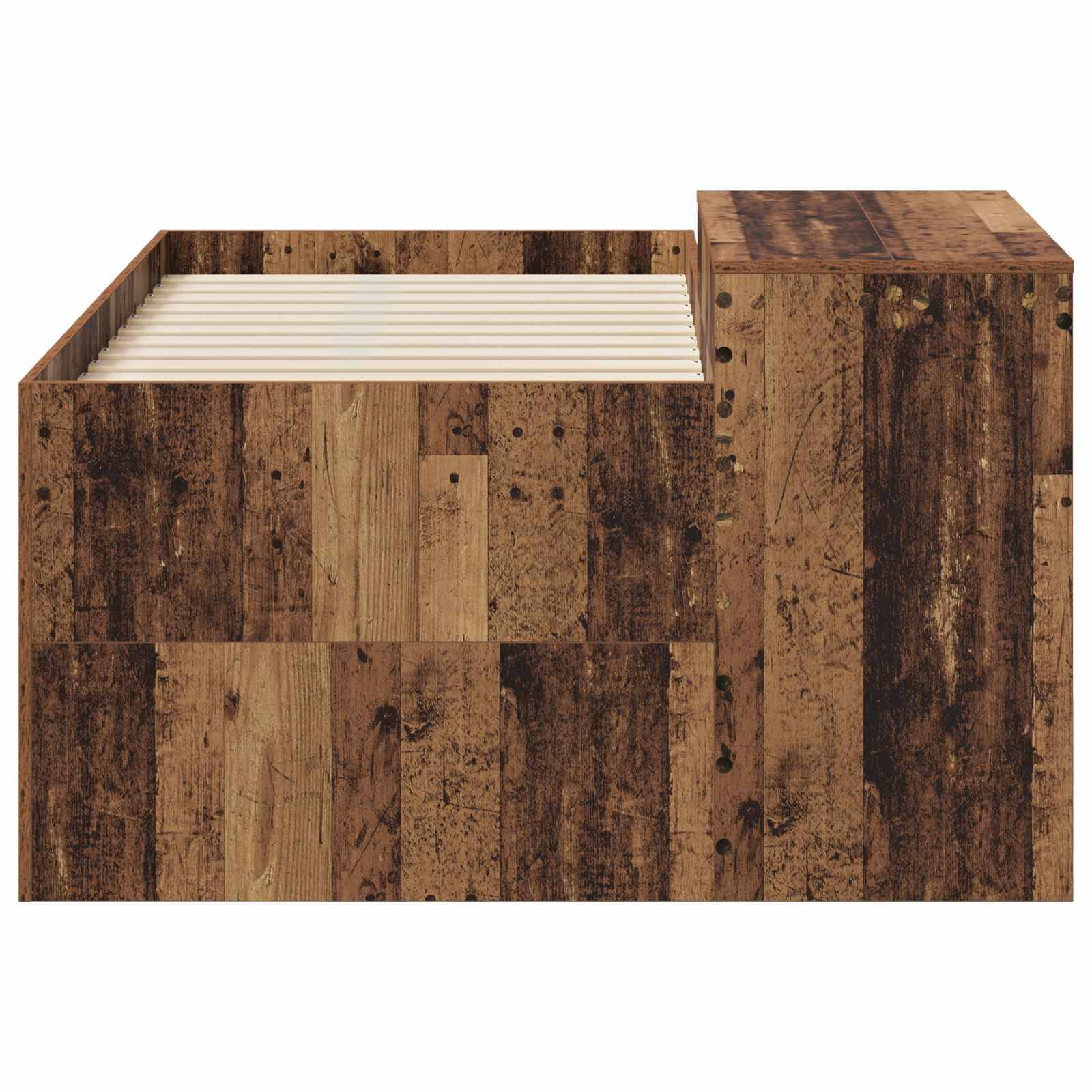 vidaXL Bettgestell mit Schreibtisch 2 pcs Kunsthandwerk Eiche