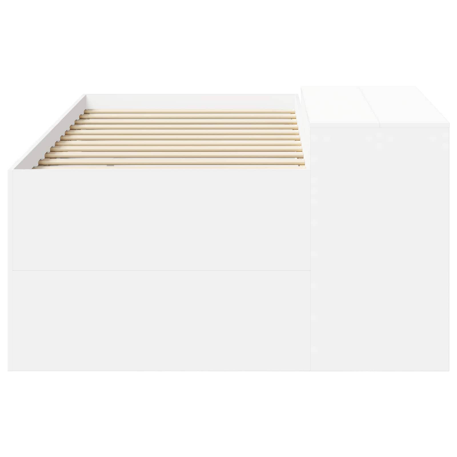 vidaXL Hochbett mit Schreibtisch für Kinder Weiß 98,5 x 200 cm
