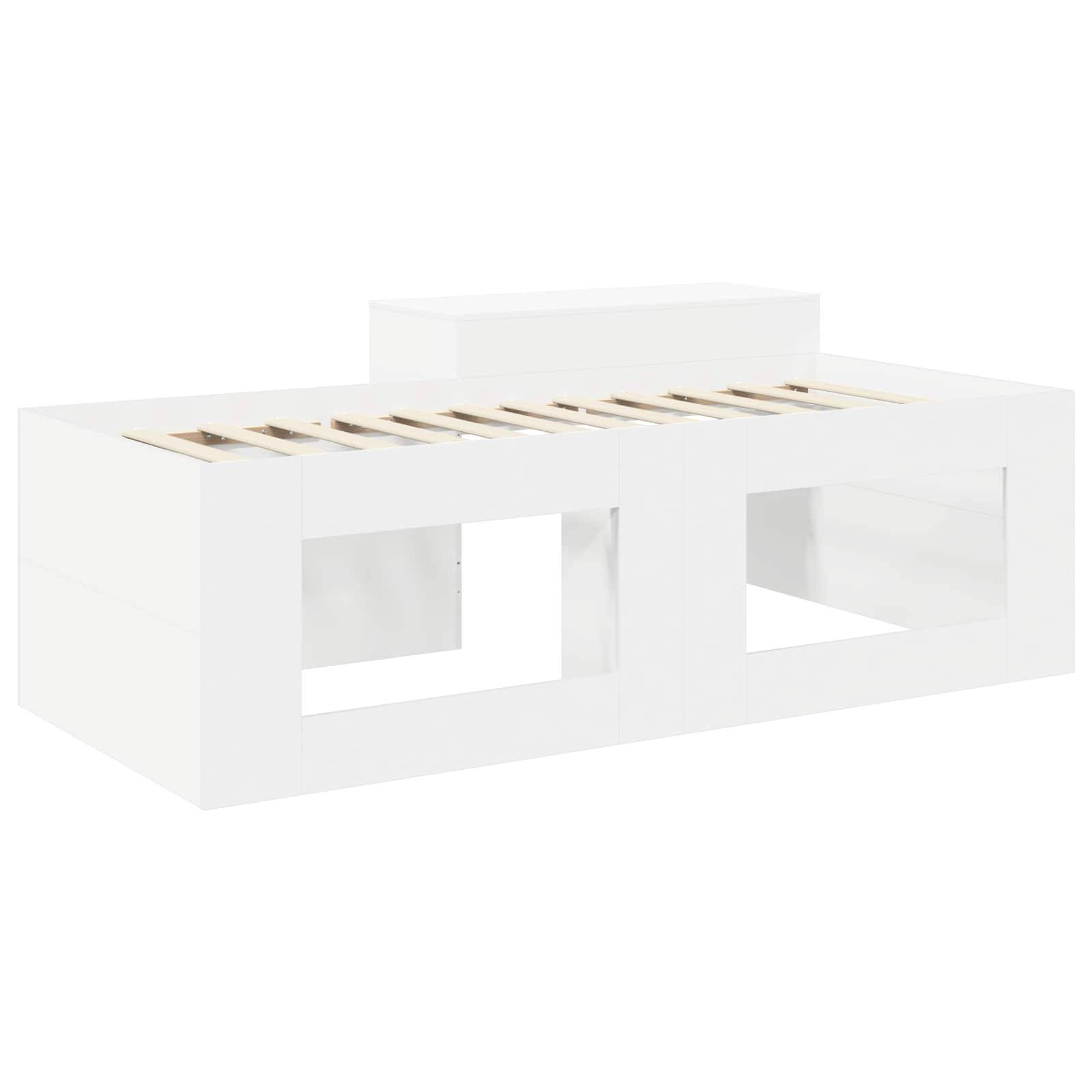 vidaXL Bettgestell mit Schreibtisch 2 pcs Kunsthandwerk Eiche