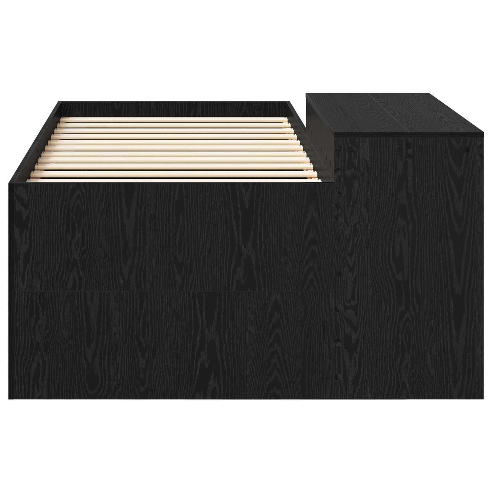 vidaXL Hochbett mit Schreibtisch für Kinder Schwarz 80 x 200 cm