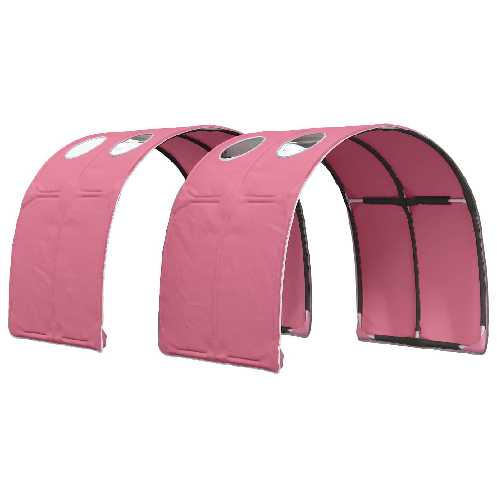 vidaXL Bett mit Tunnel 4 pcs Artisian Eiche und Pink Holzwerkstoff