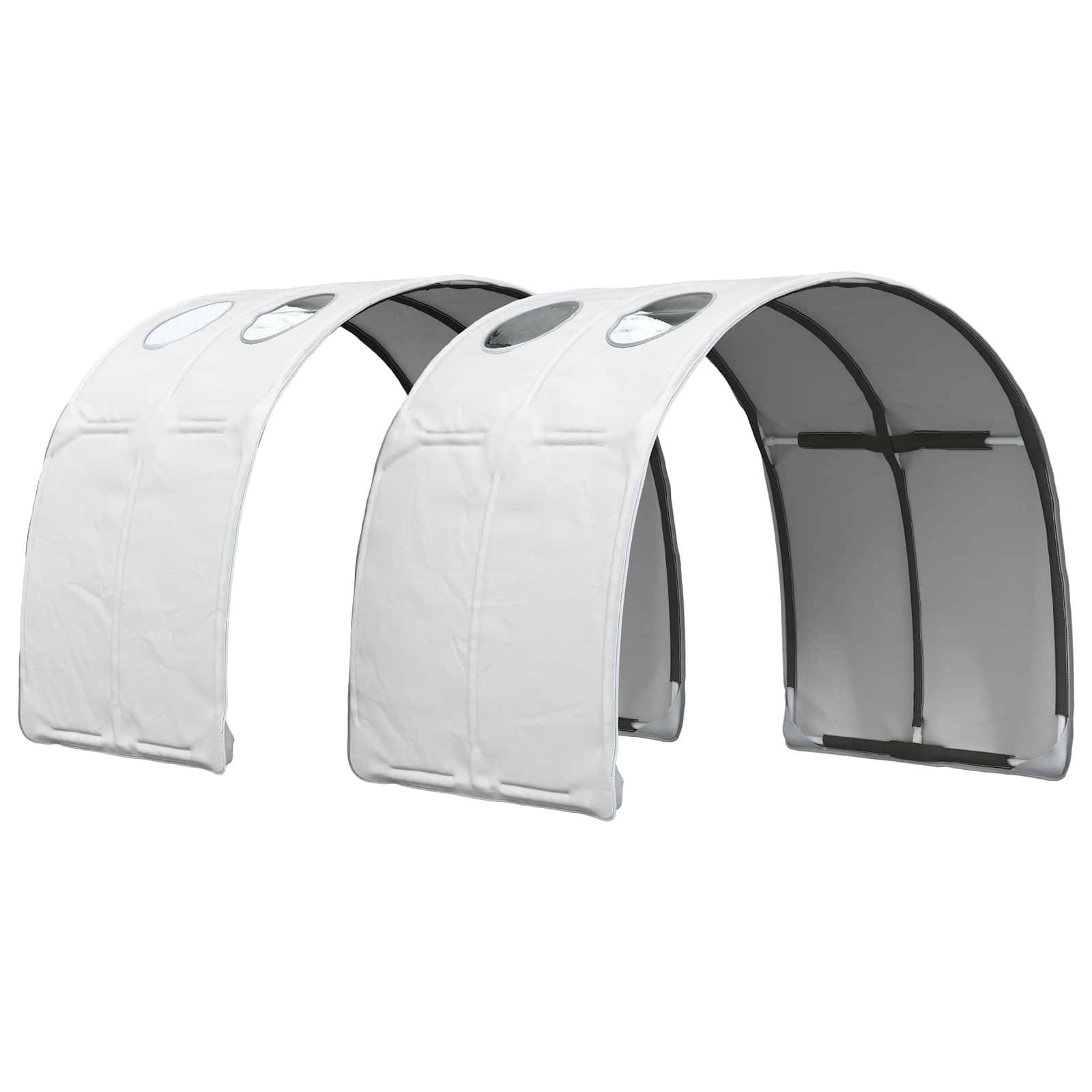 vidaXL Bett mit Tunnel 4 pcs Weiß Holzwerkstoff