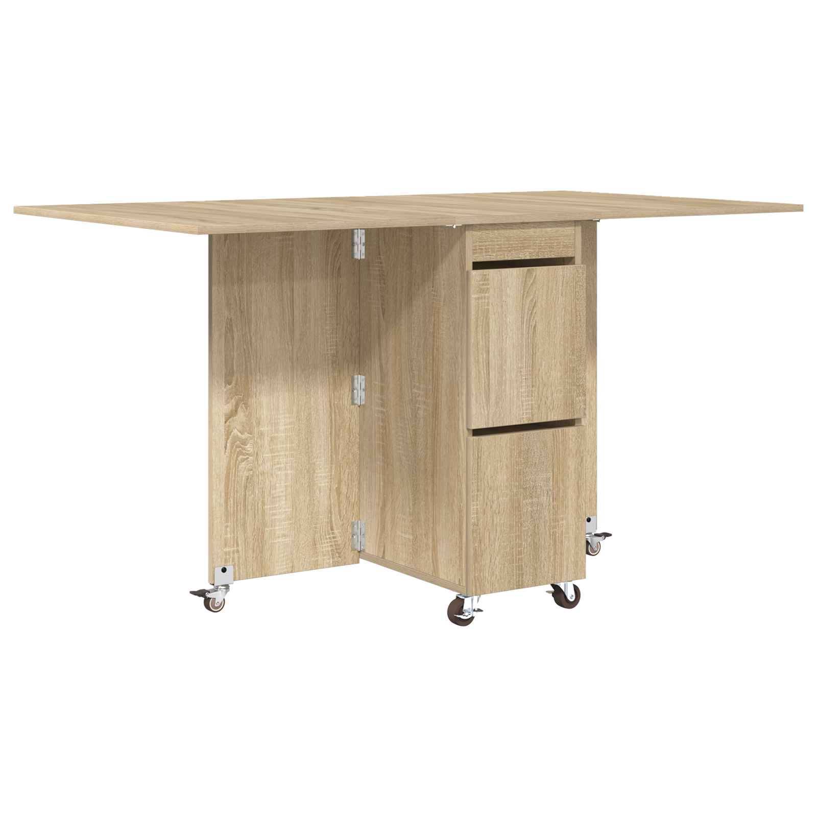 vidaXL Esstisch 2 pcs 140 x 80 x 77 cm Holzwerkstoff Sonoma-Eiche