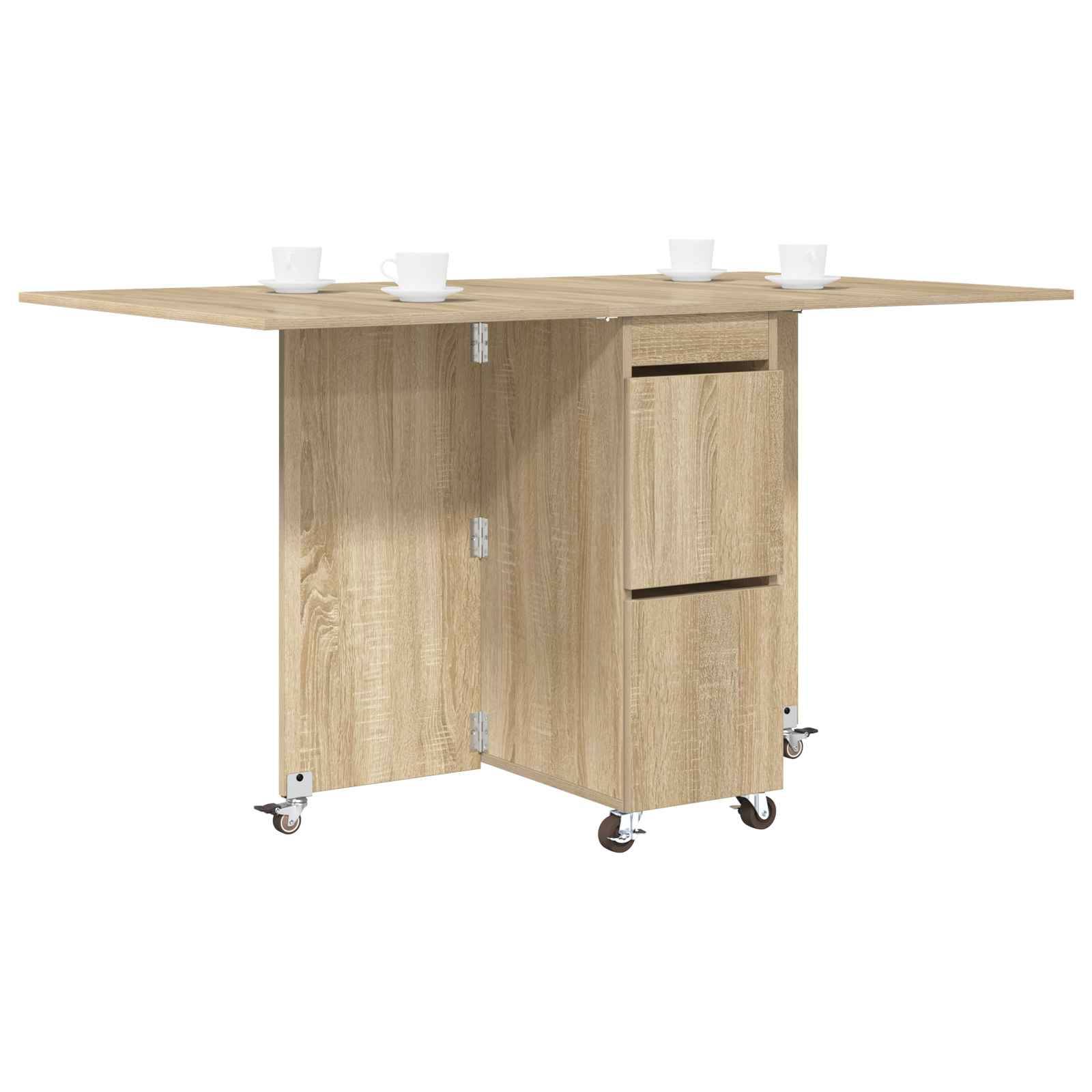 vidaXL Esstisch 2 pcs 140 x 80 x 77 cm Holzwerkstoff Sonoma-Eiche