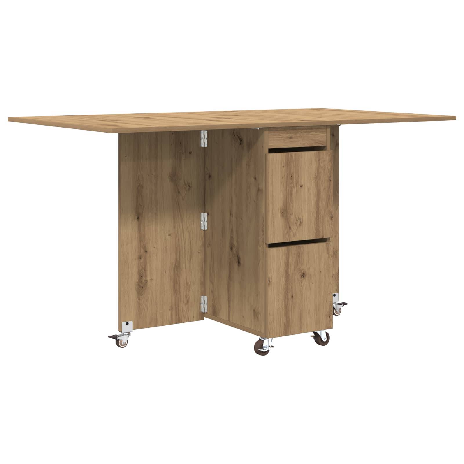 vidaXL Esstisch 2 pcs 140 x 80 x 77 cm Holzwerkstoff Artisan-Eiche