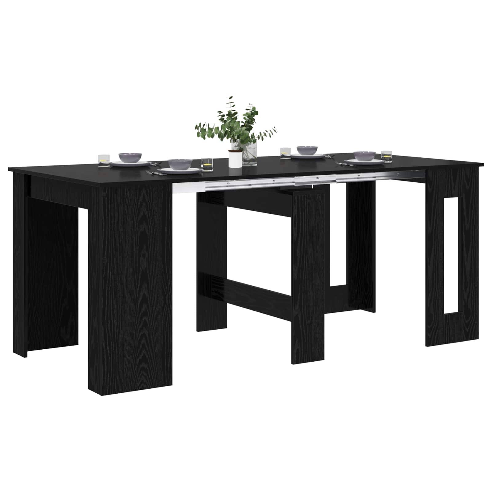 vidaXL Esstisch 180 x 85 x 75 cm Holzwerkstoff Schwarze Eiche