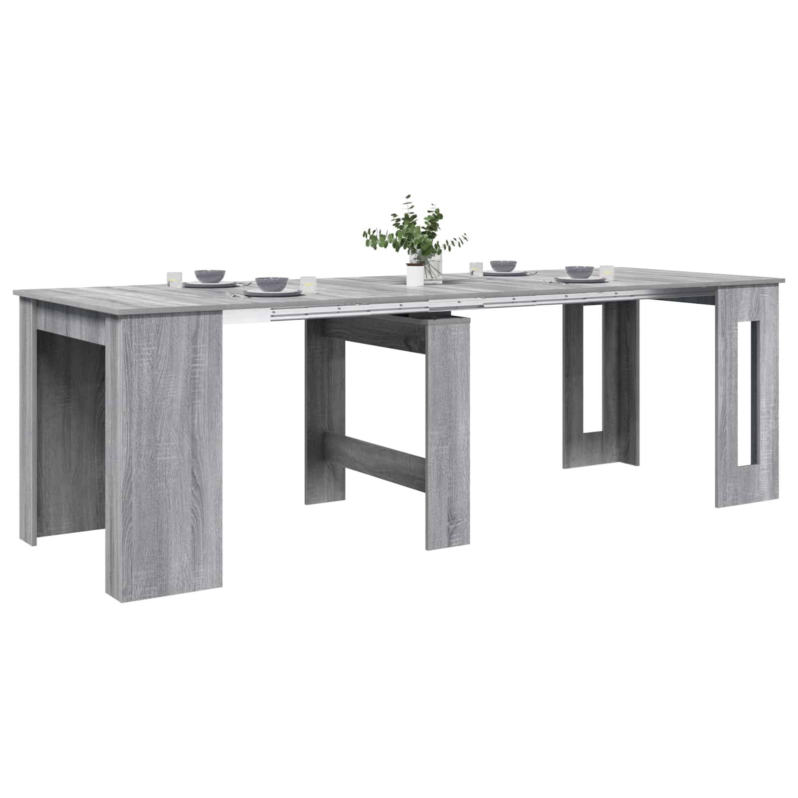 vidaXL Esstisch 240 x 85 x 75 cm Holzwerkstoff Grau Sonoma