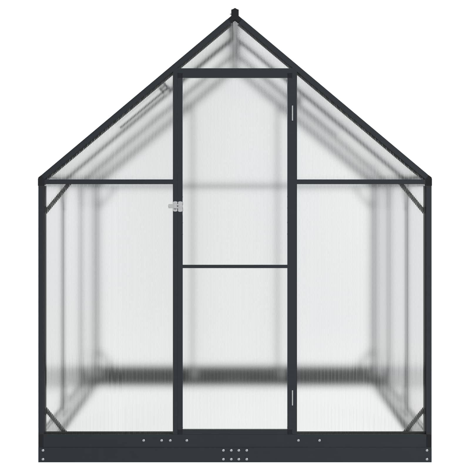 vidaXL Garten Gewächshaus mit Tür Anthrazit 183,5 x 183,5 x 207 cm
