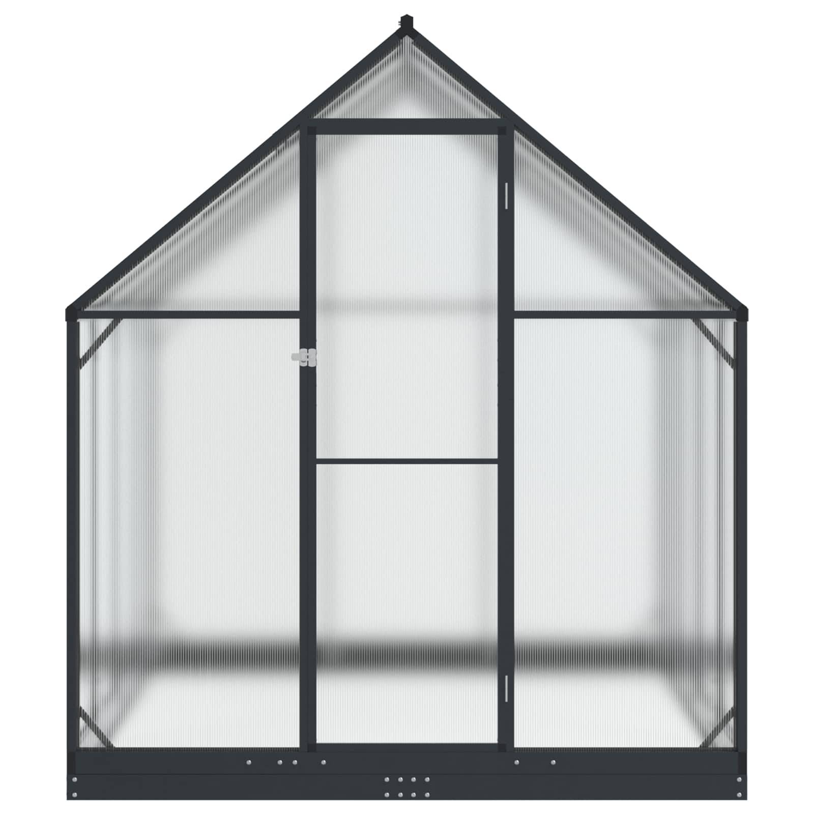 vidaXL Garten Gewächshaus mit Tür Anthrazit 183,5 x 243,5 x 207 cm