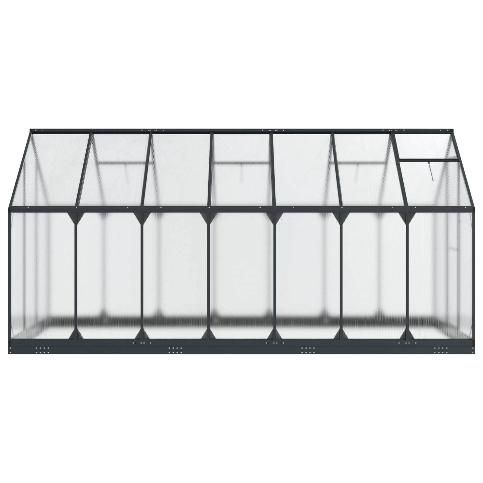 vidaXL Garten Gewächshaus mit Tür Anthrazit 183,5 x 423,5 x 207 cm
