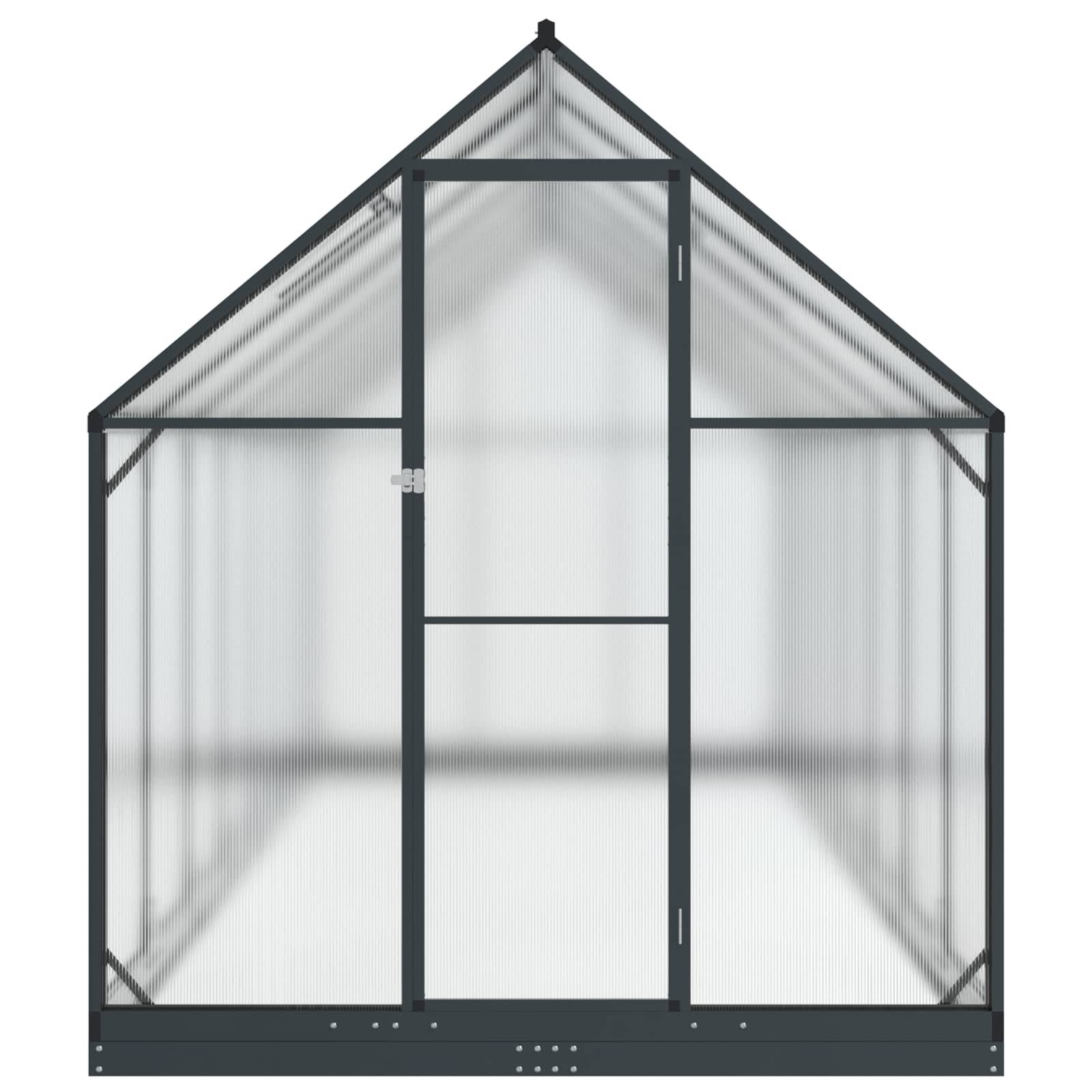 vidaXL Garten Gewächshaus mit Tür Anthrazit 183,5 x 423,5 x 207 cm