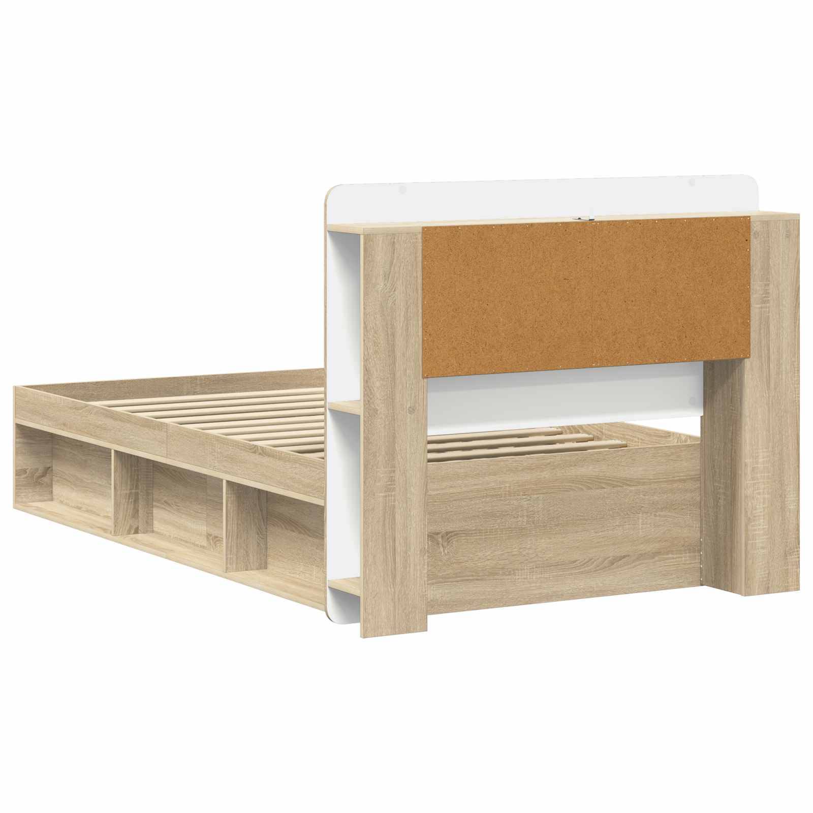 vidaXL Bettgestell mit Stauraum Sonoma-Eiche 80 x 200 cm Holzwerkstoff