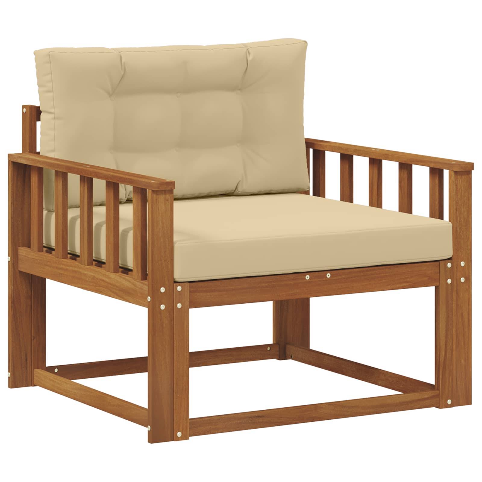 vidaXL Outdoor Mittelsofa Natur