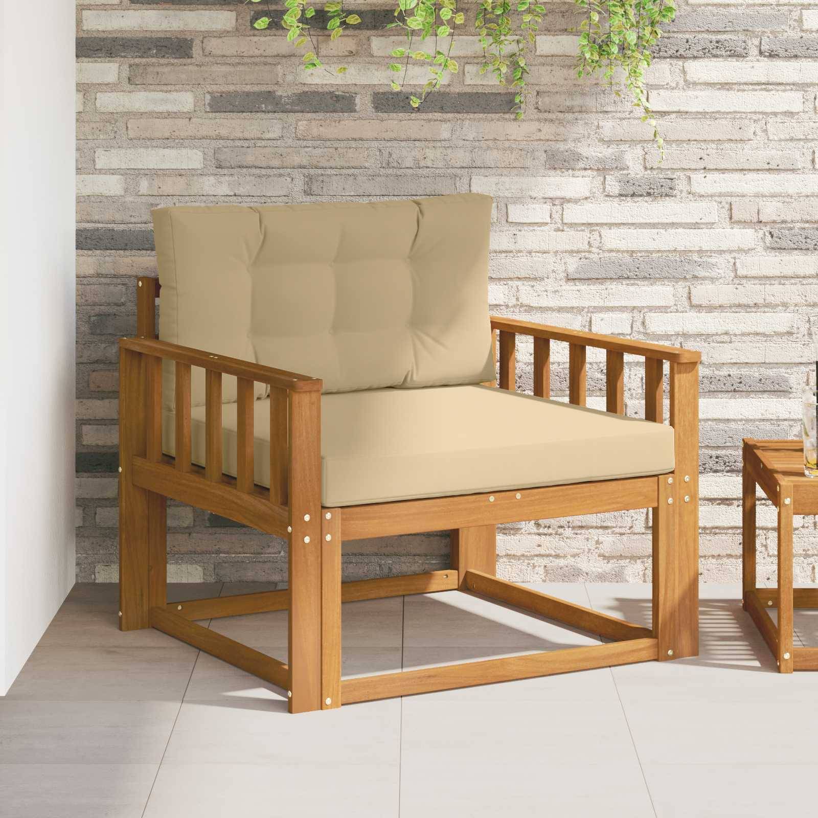 vidaXL Outdoor Mittelsofa Natur