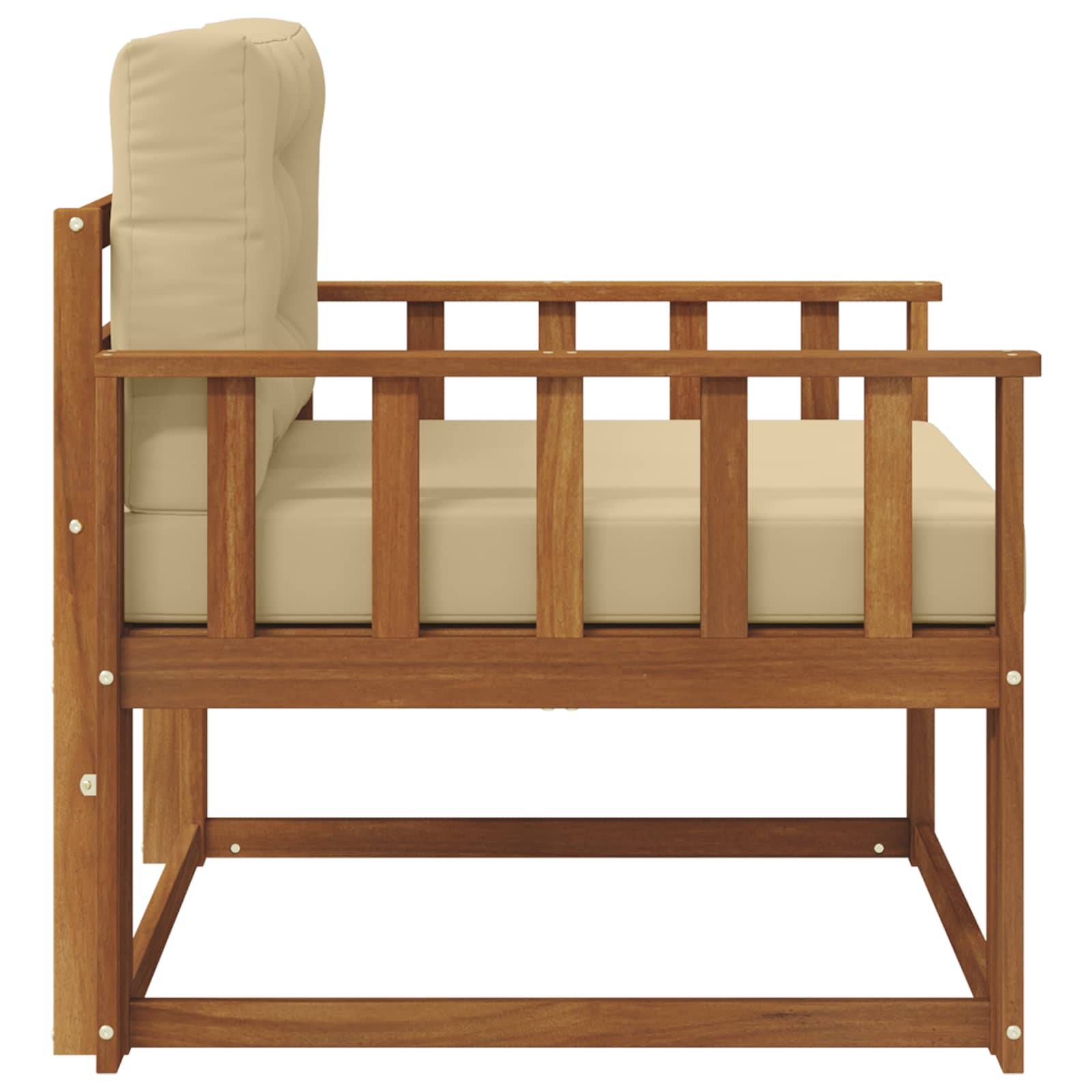 vidaXL Outdoor Mittelsofa Natur