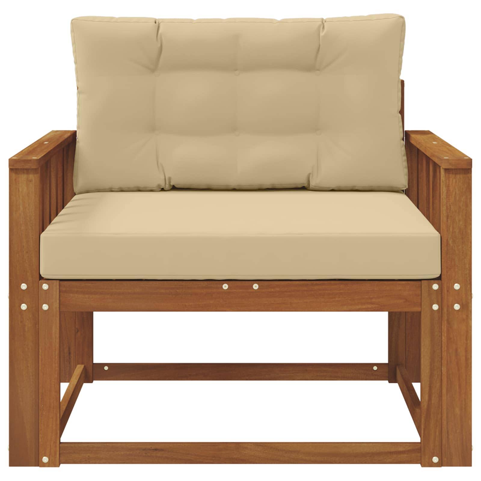 vidaXL Outdoor Mittelsofa Natur
