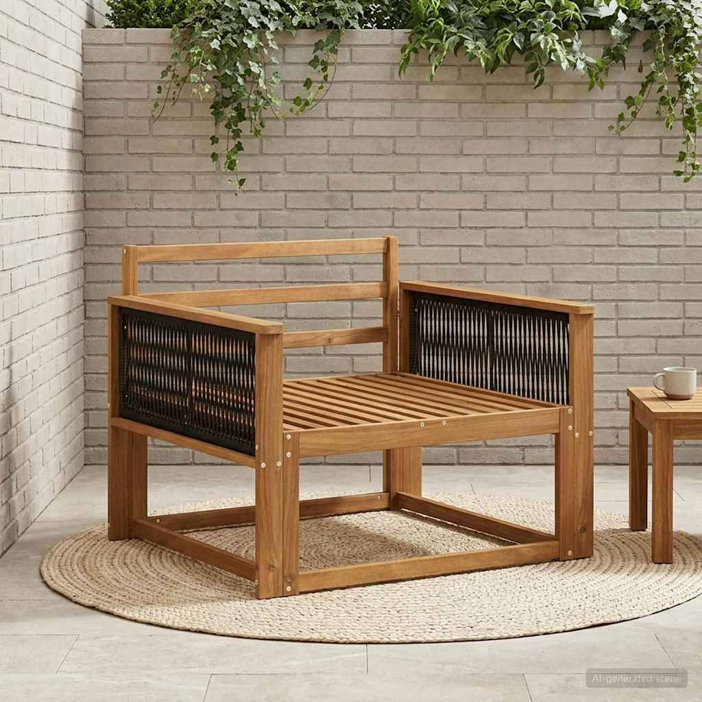 vidaXL Outdoor Mittelsofa Massivholz Akazie Natur