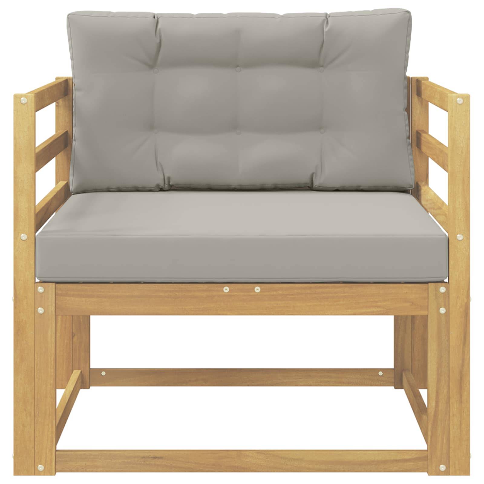 vidaXL Outdoor Mittelsofa Polyester Weiß