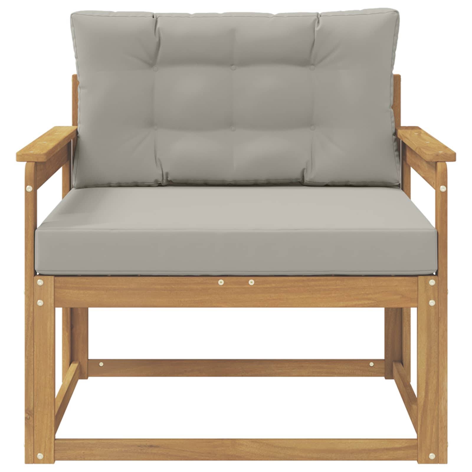 vidaXL Outdoor Mittelsofa Polyester Weiß