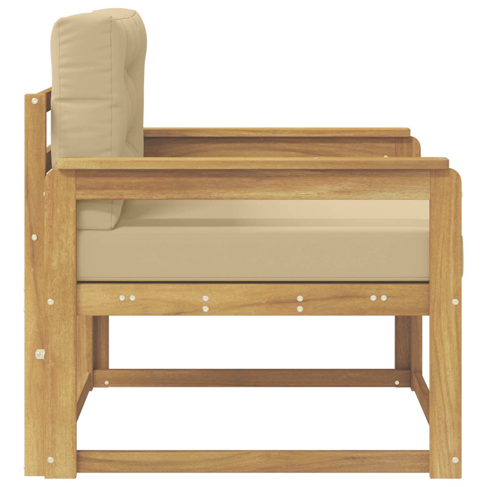 vidaXL Outdoor Mittelsofa Polyester Weiß