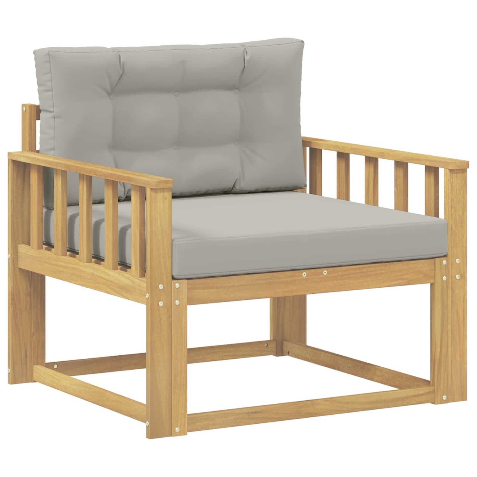 vidaXL Outdoor Mittelsofa Polyester Weiß