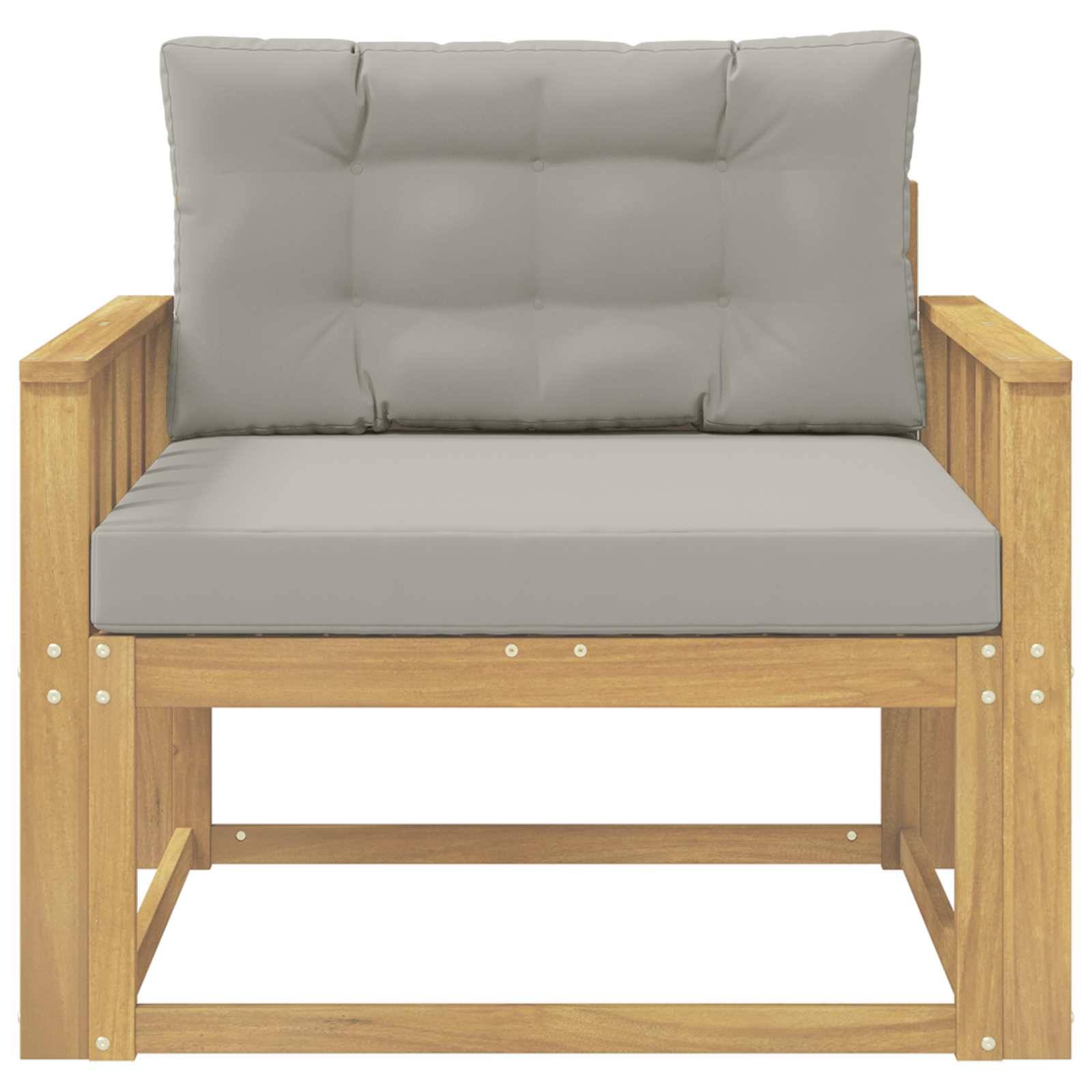 vidaXL Outdoor Mittelsofa Polyester Weiß