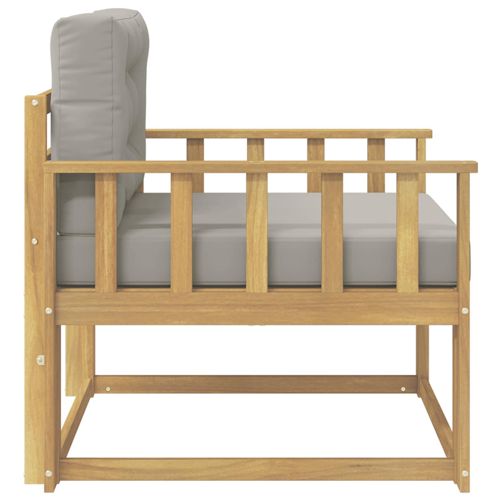 vidaXL Outdoor Mittelsofa Polyester Weiß
