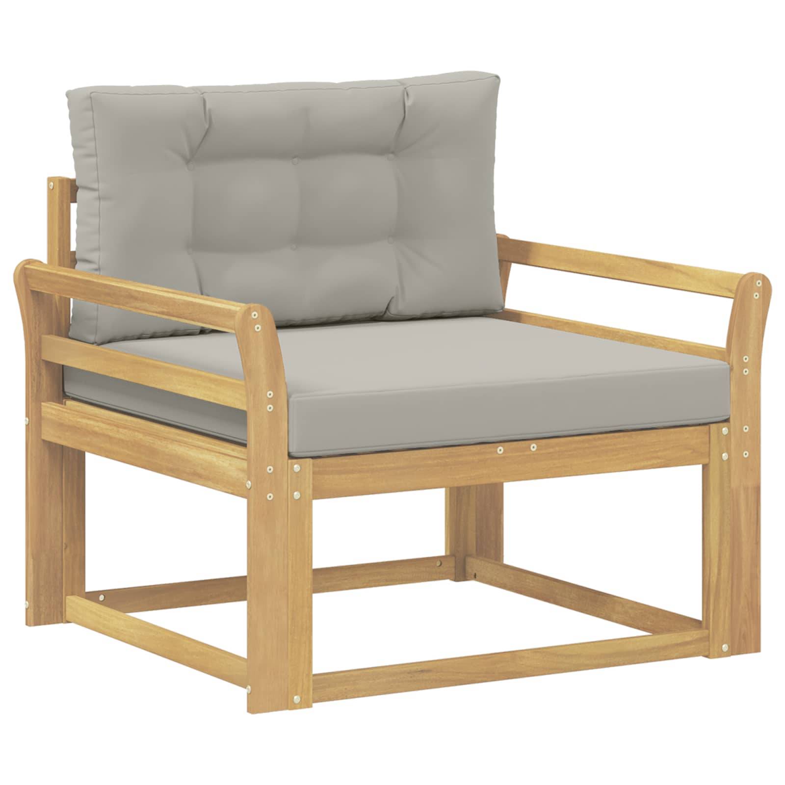 vidaXL Outdoor Mittelsofa Polyester Weiß