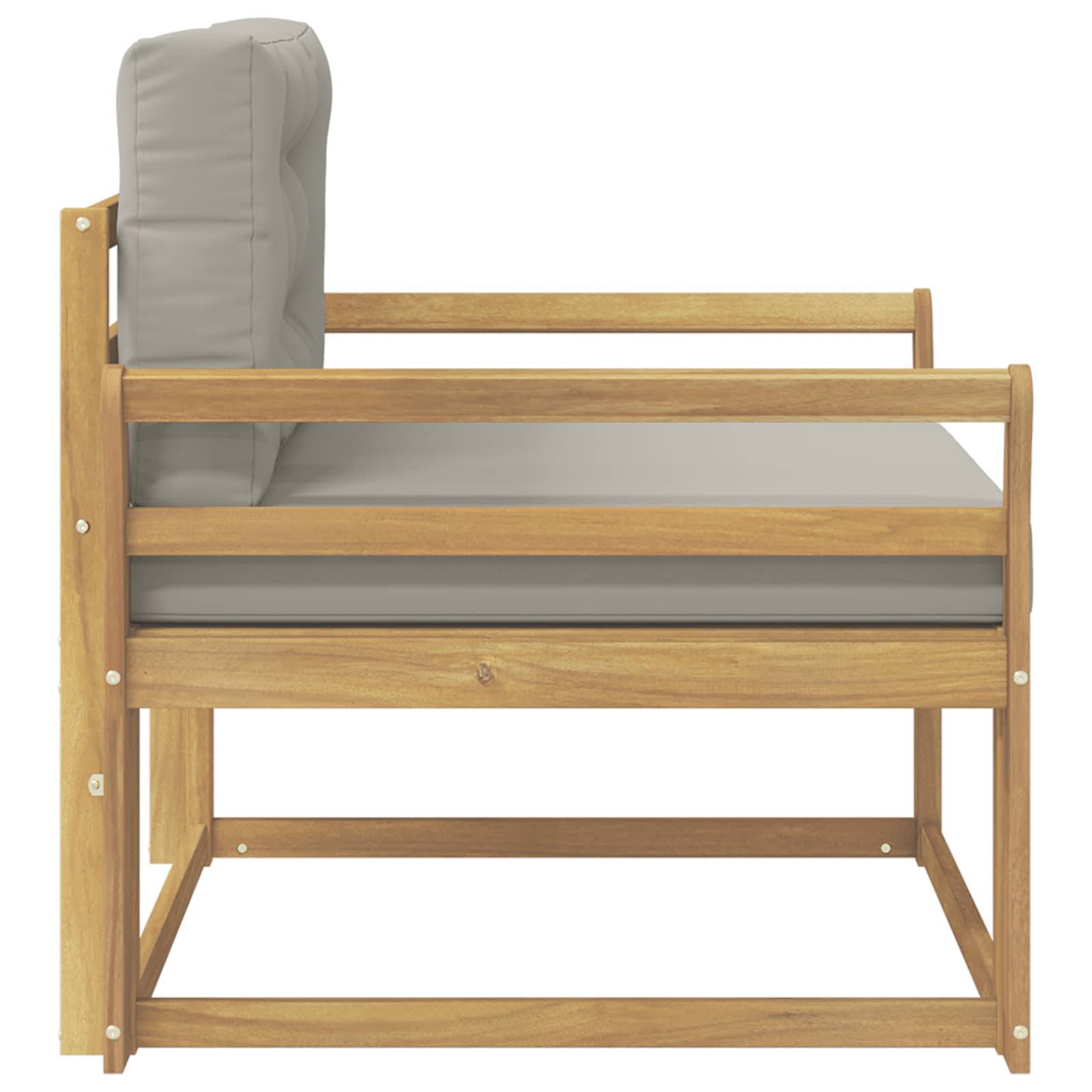 vidaXL Outdoor Mittelsofa Polyester Weiß