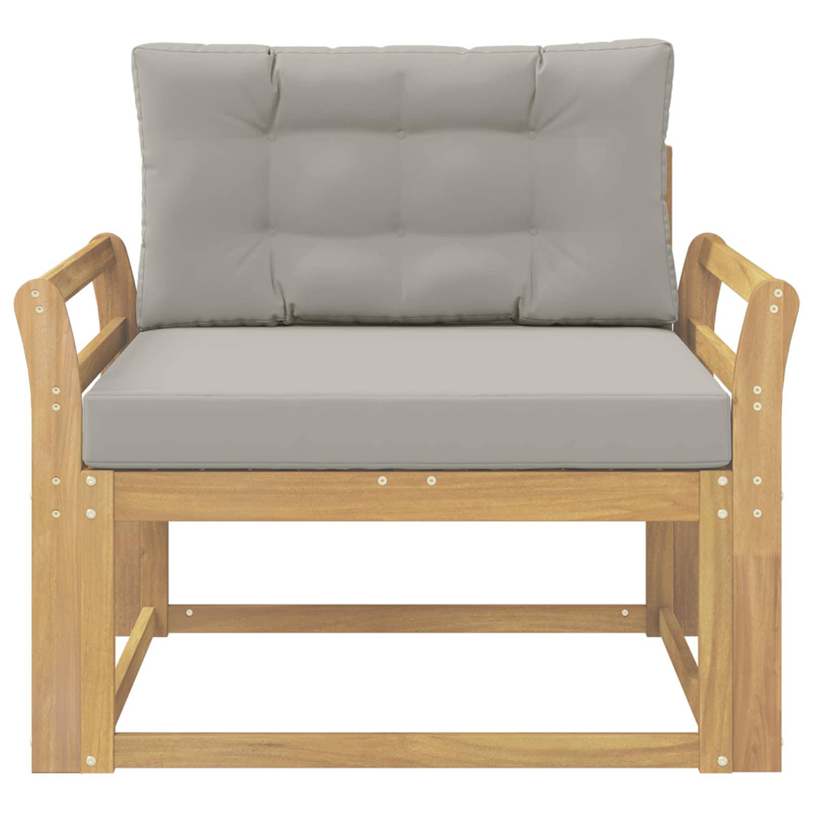 vidaXL Outdoor Mittelsofa Polyester Weiß