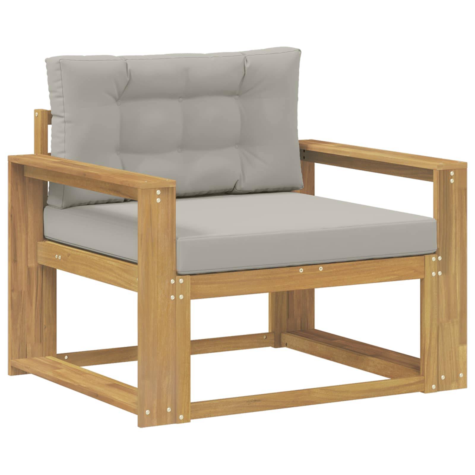 vidaXL Outdoor Mittelsofa Polyester Weiß