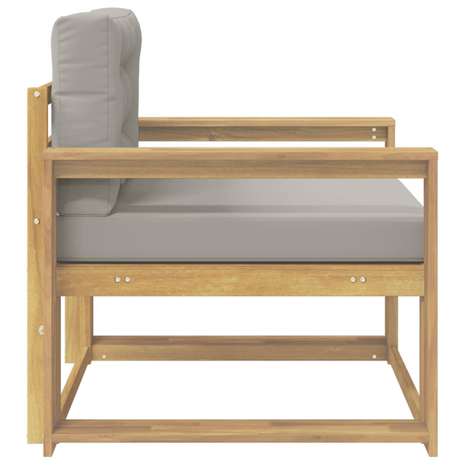 vidaXL Outdoor Mittelsofa Polyester Weiß