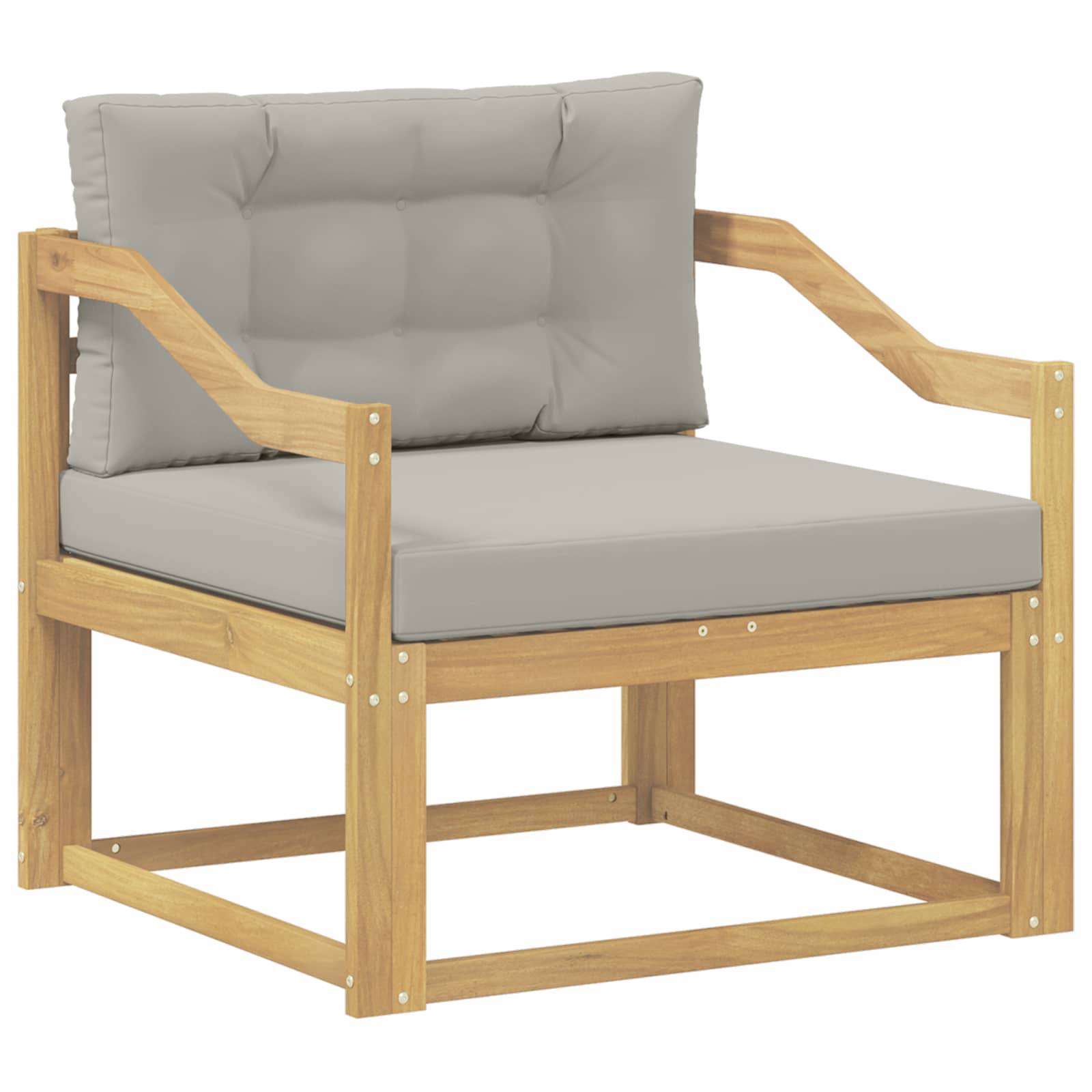 vidaXL Outdoor Mittelsofa Polyester Weiß