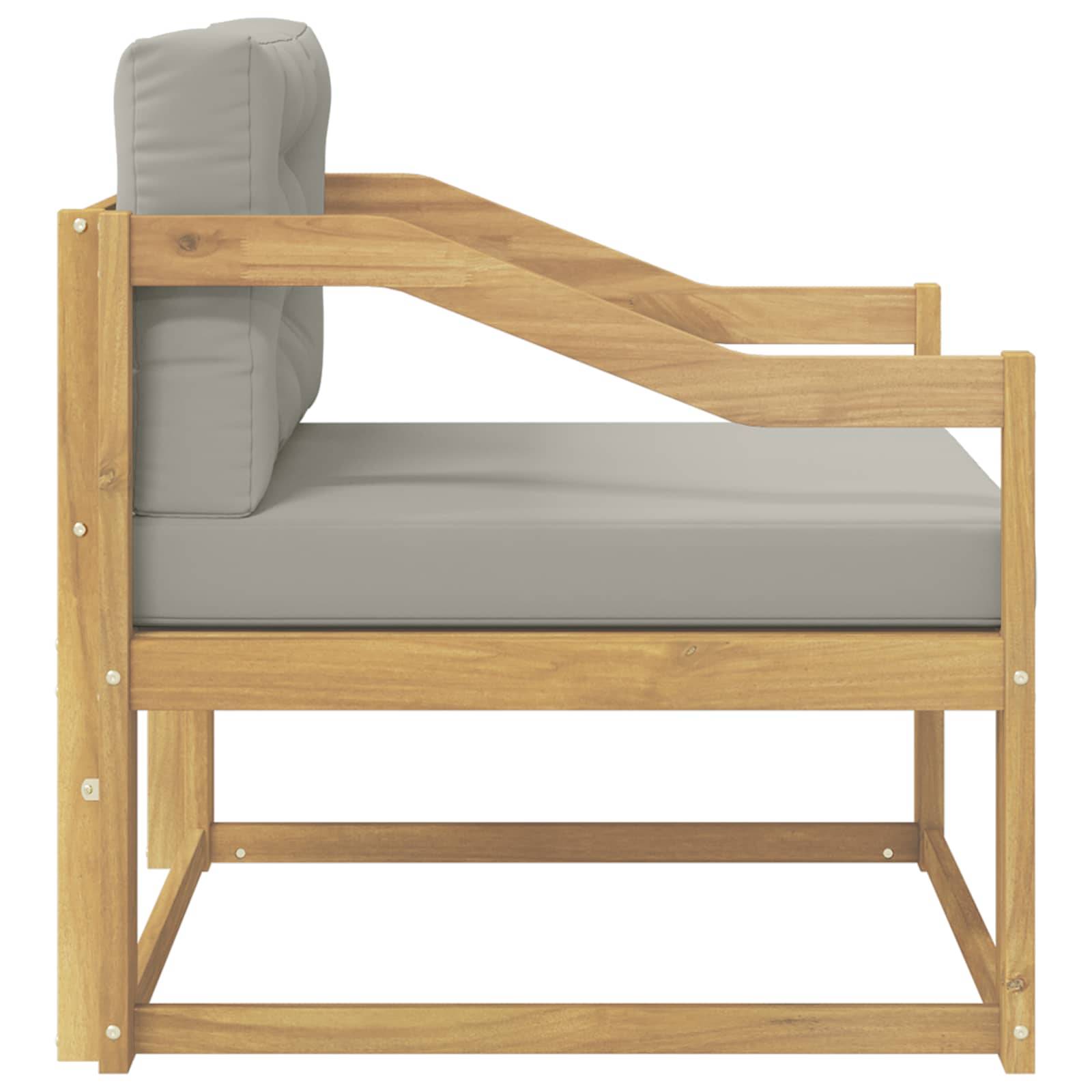 vidaXL Outdoor Mittelsofa Polyester Weiß