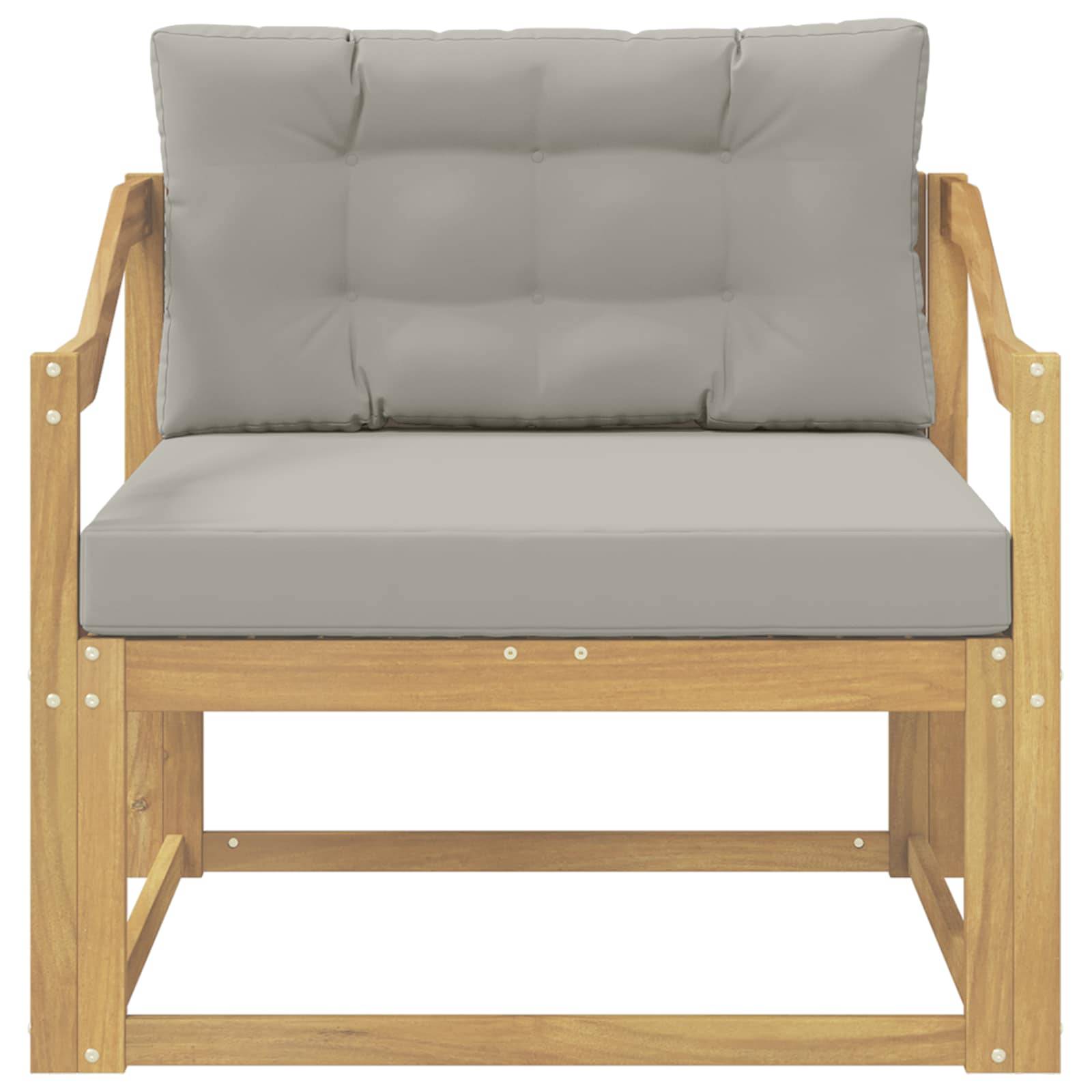 vidaXL Outdoor Mittelsofa Polyester Weiß