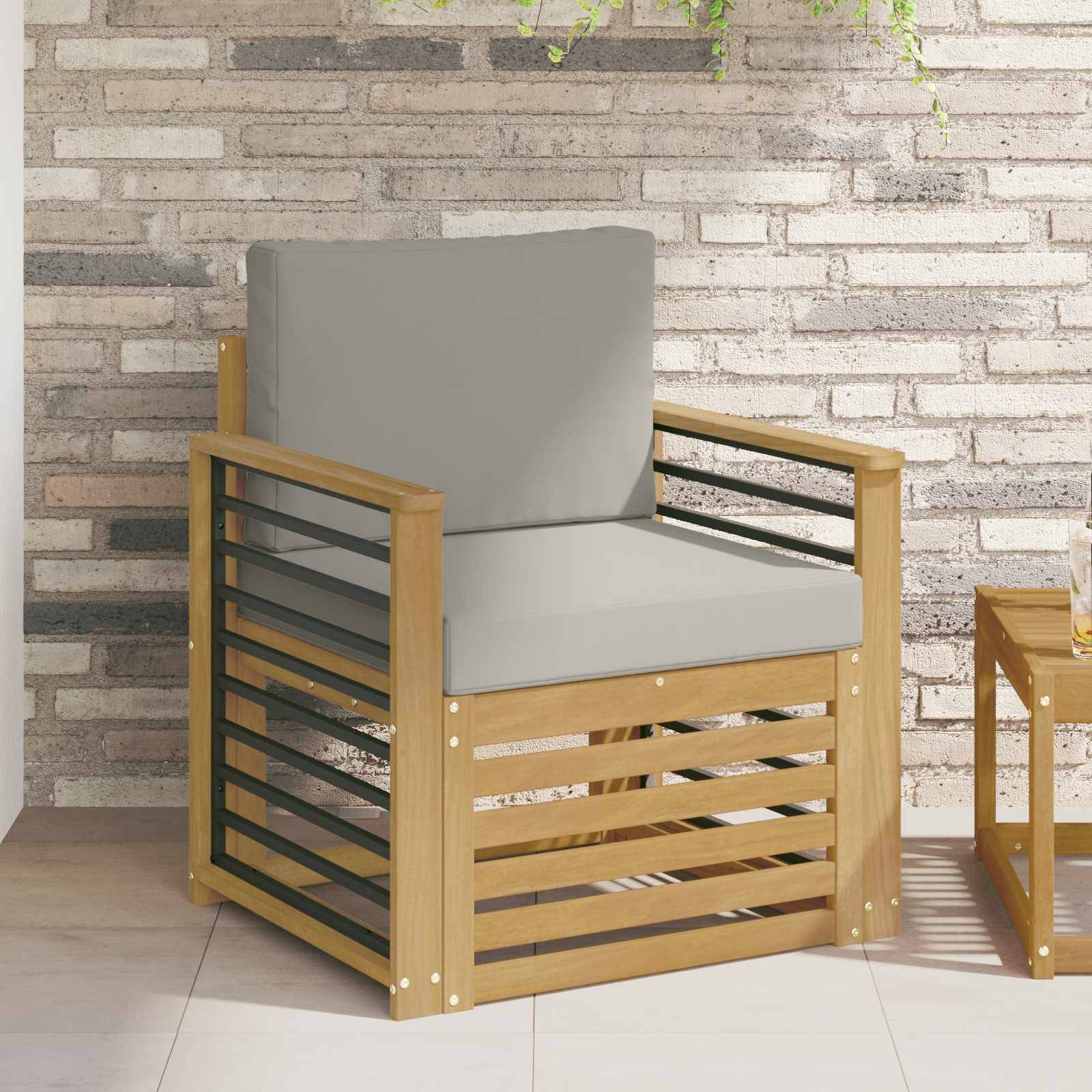 vidaXL Outdoor-Sofagarnitur Polyester Weiß