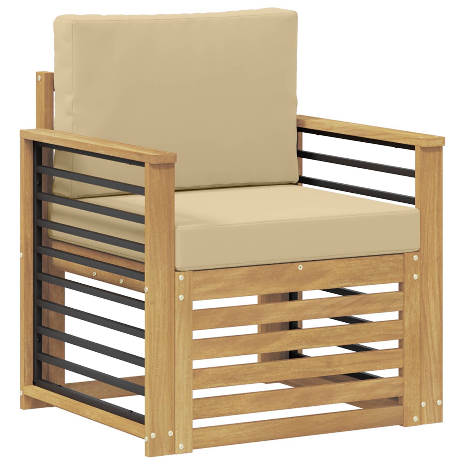 vidaXL Outdoor-Sofagarnitur Polyester Weiß
