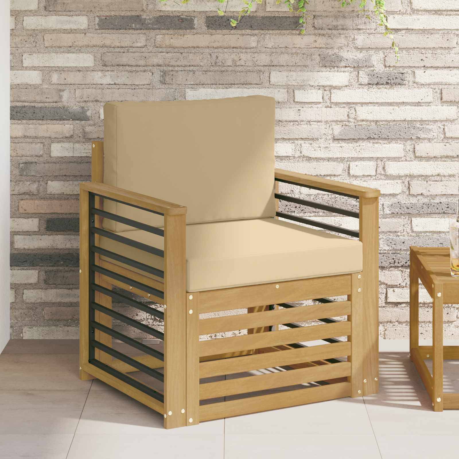 vidaXL Outdoor-Sofagarnitur Polyester Weiß