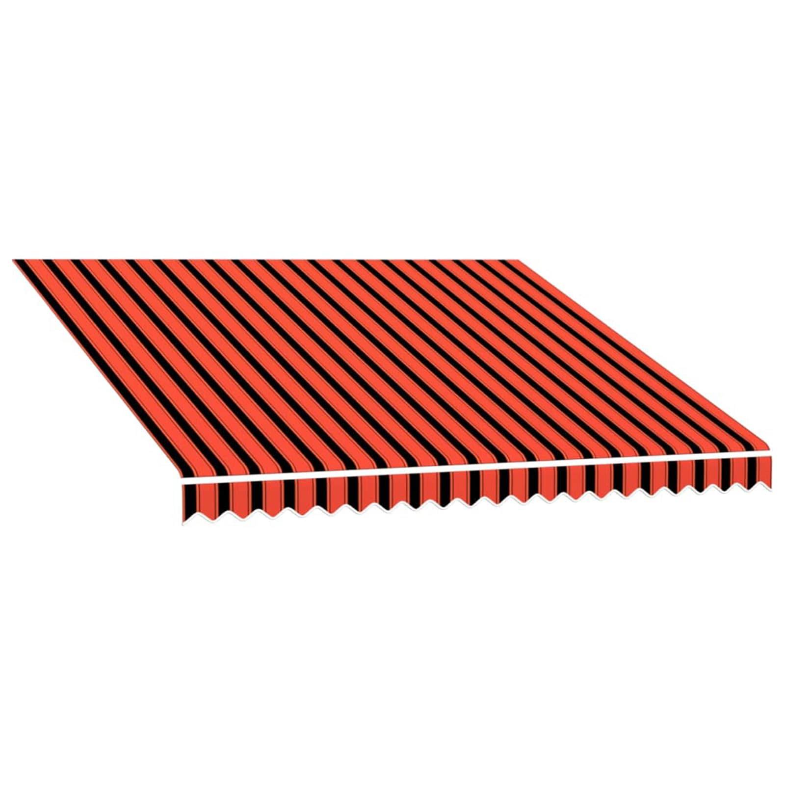 vidaXL Ersatzmarkisenstoff Orange und Braun 300 x 250 cm Segeltuch