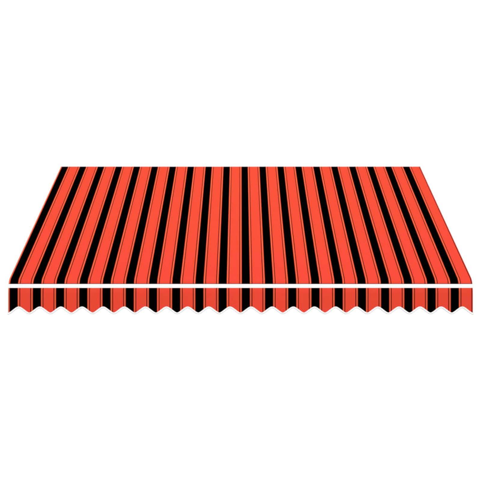 vidaXL Ersatzmarkisenstoff Orange und Braun 300 x 250 cm Segeltuch