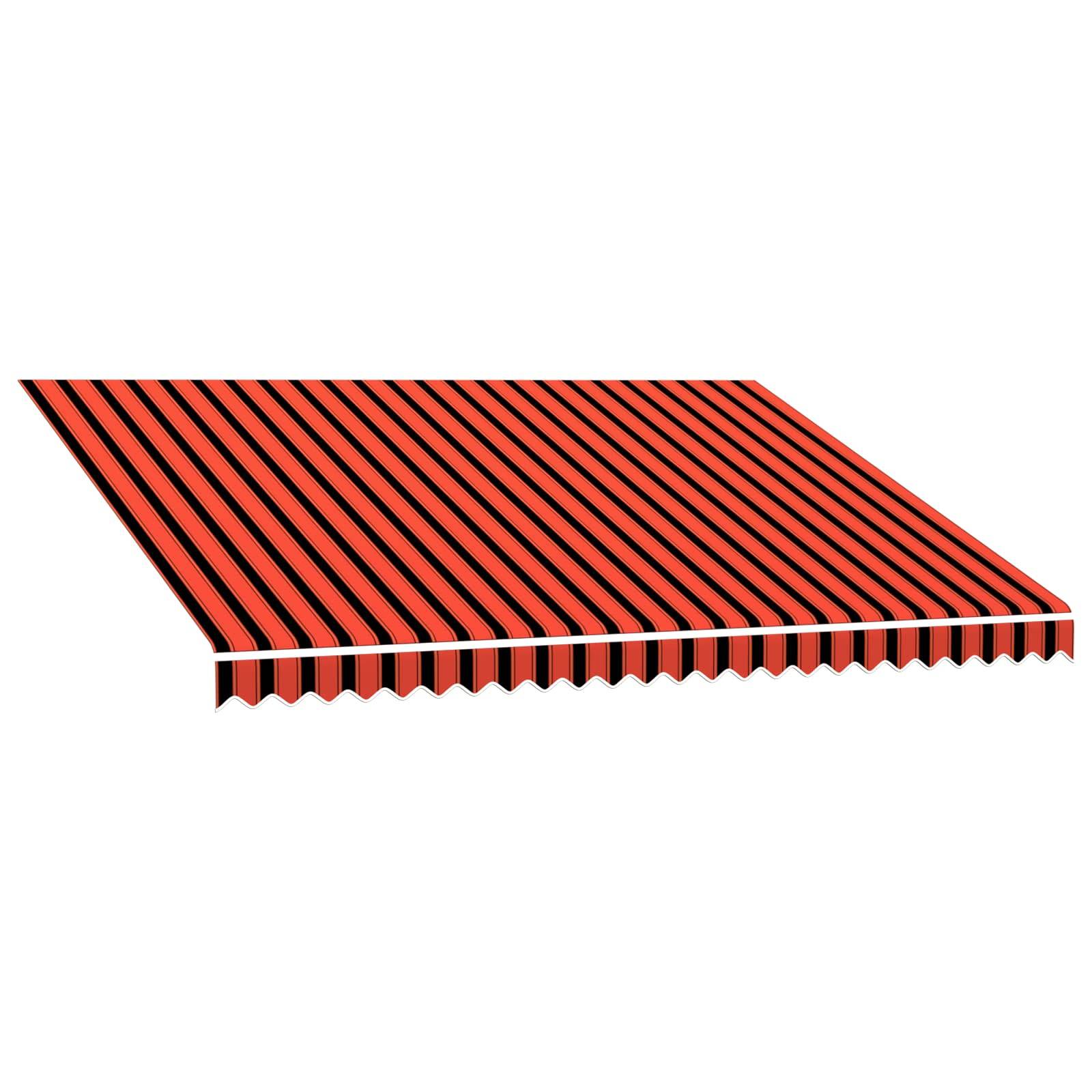 vidaXL Ersatzmarkisenstoff Orange und Braun 350 x 250 cm Segeltuch