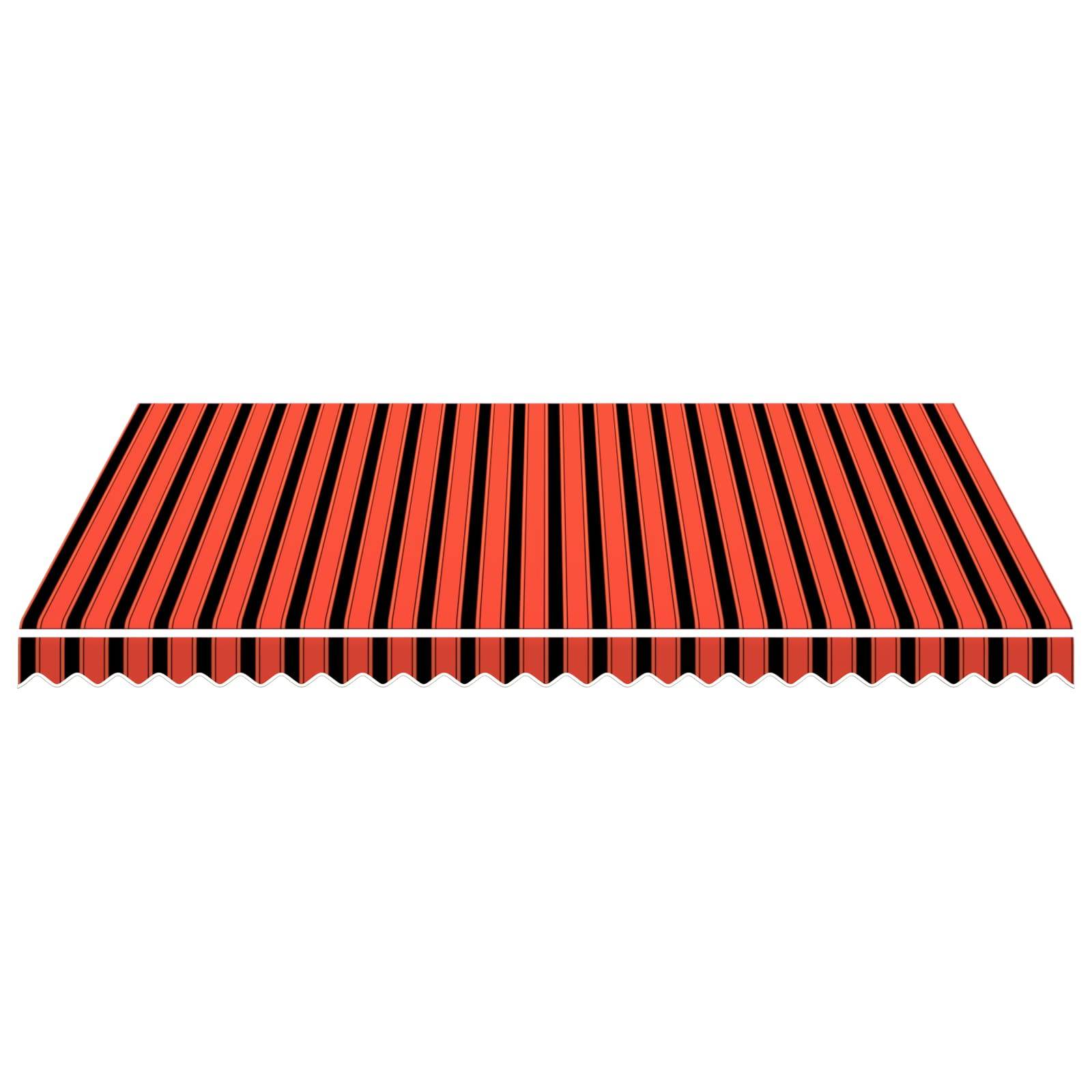 vidaXL Ersatzmarkisenstoff Orange und Braun 350 x 250 cm Segeltuch