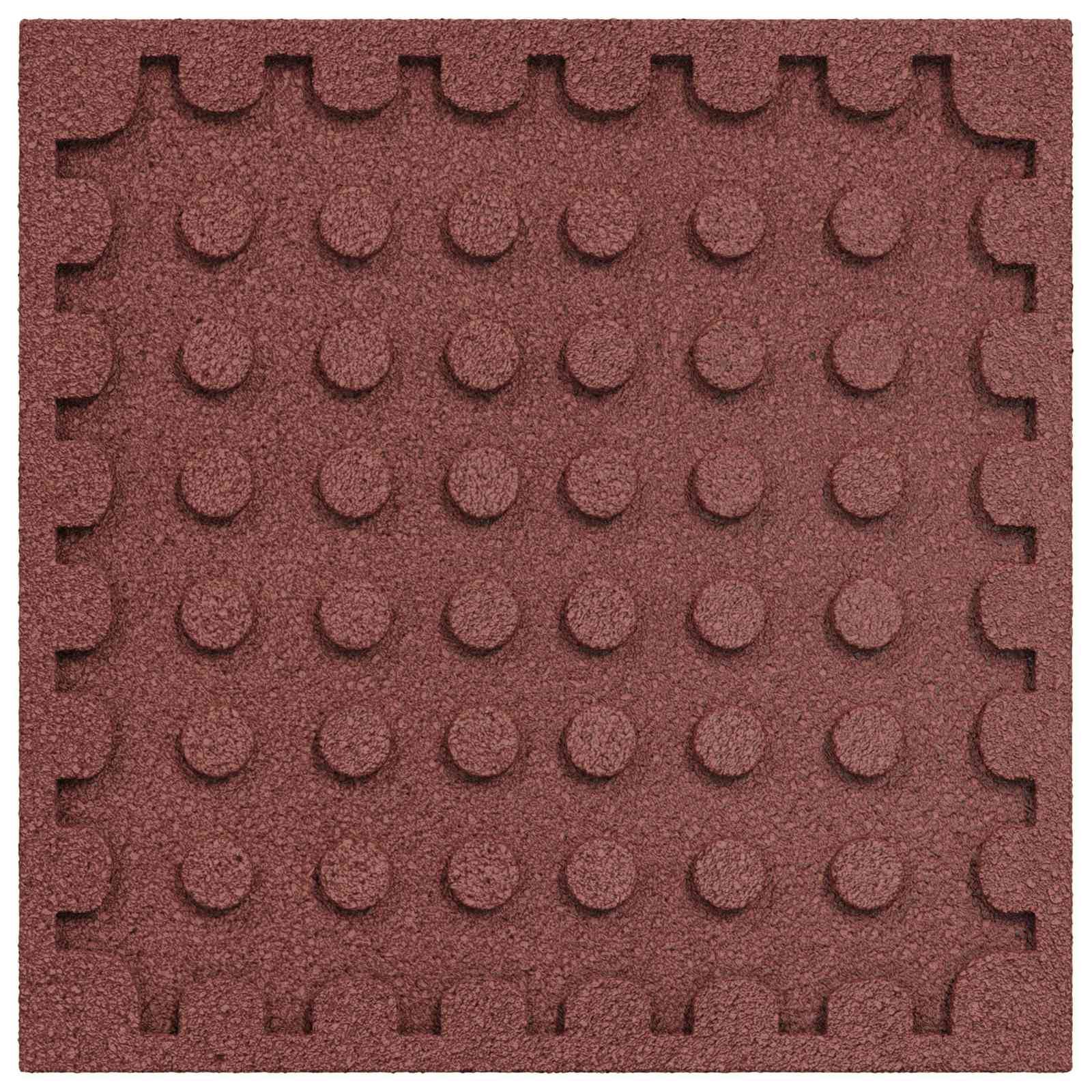 vidaXL Sturzschutzfliesen 18 pcs Rot 50 x 50 cm Gummi