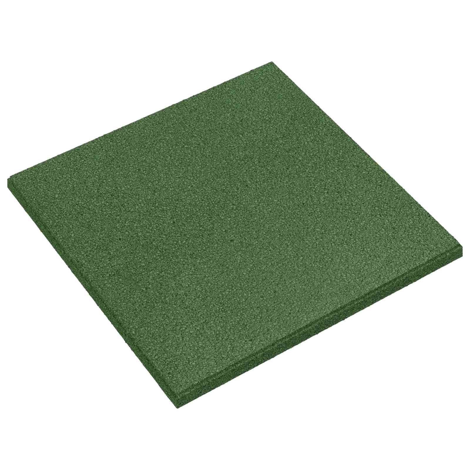 vidaXL Sturzschutzfliesen 12 pcs Grün 50 x 50 cm Gummi